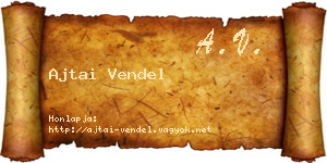Ajtai Vendel névjegykártya